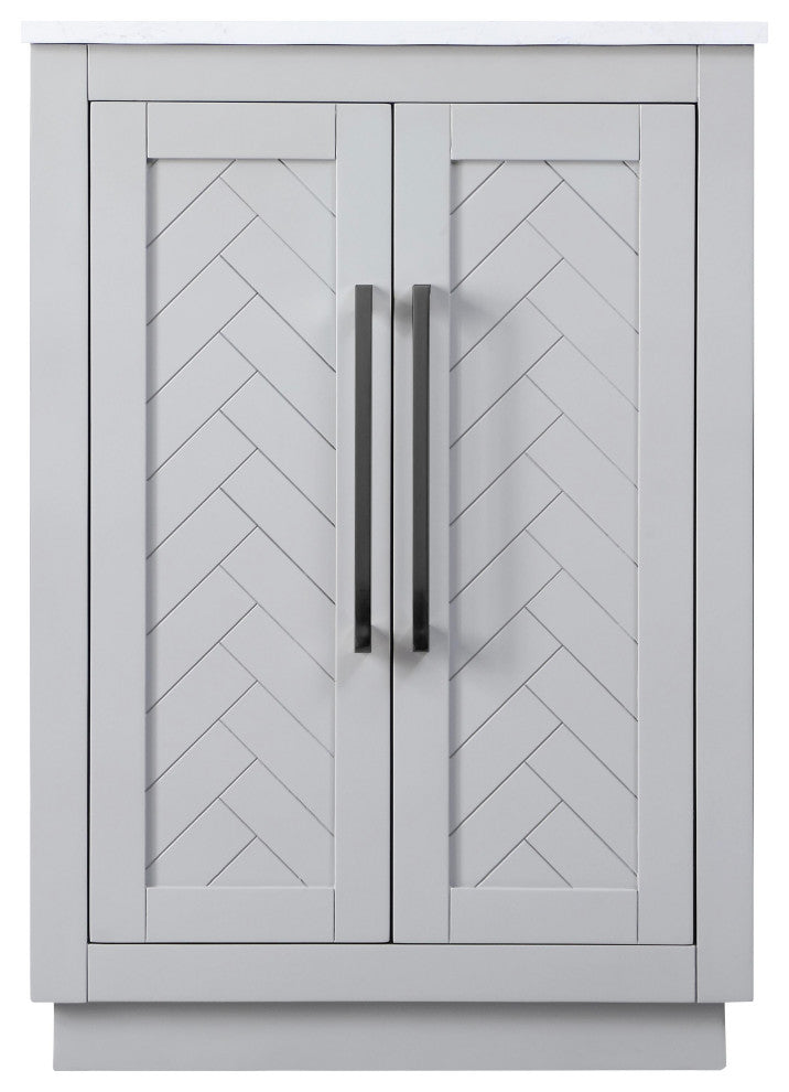 Home Living 24" Single Bathroom Vanity, Grey