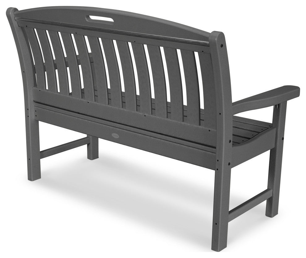 Polywood Nautical 48" Bench, Slate Gray