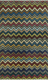 Balochi Malalai Gray/Blue Rug, 3'10x6'0