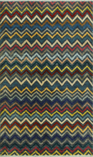 Balochi Malalai Gray/Blue Rug, 3'10x6'0