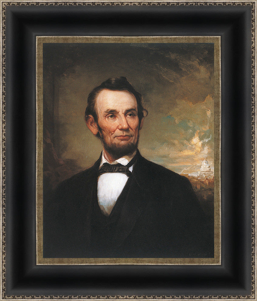 Abe Lincoln' Presidential Portrait Framed Fine Art Print, 21.75x25.75"