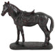 Benzara BM284974 Horse Figurine Sculpture, Handmade Table Accent Brown Polyresin