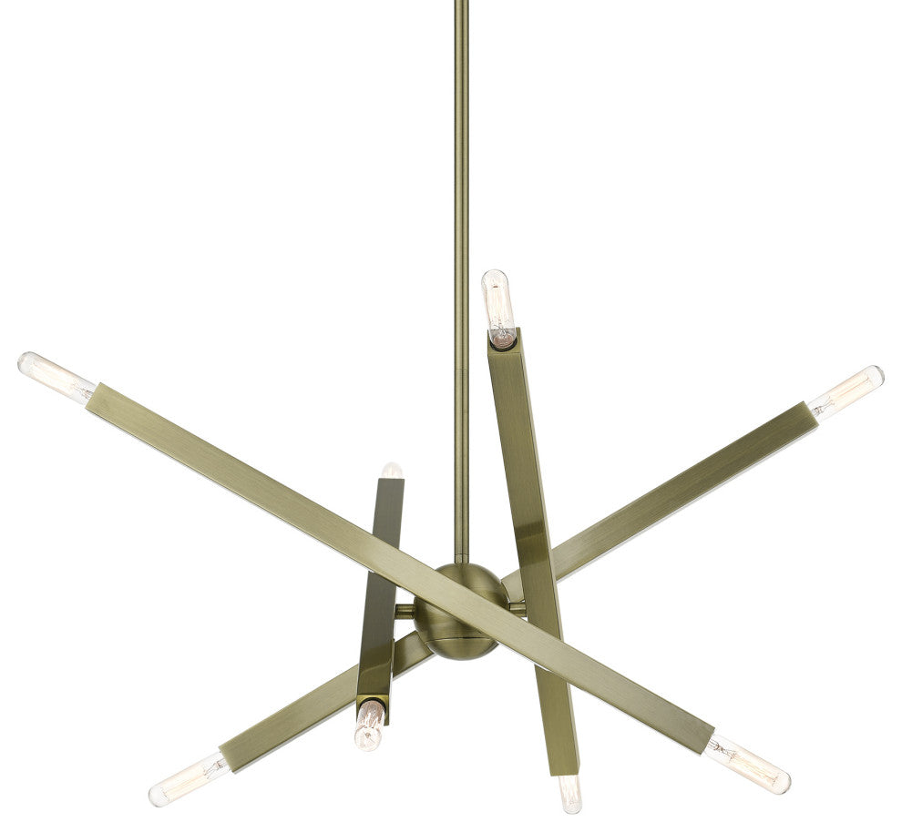 Livex Lighting Monaco 8-Light Antique Brass Chandelier