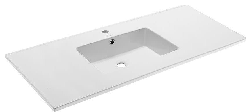 Swiss Madison SM-VT330 Voltaire 50" Ceramic Vanity Top - 1 - Glossy White