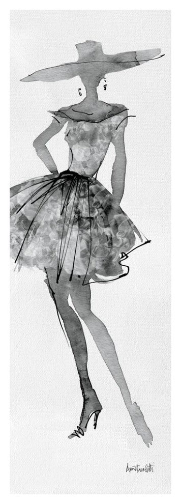 "Fashion Sketchbook V" Digital Paper Print by Anne Tavoletti, 26"x74"