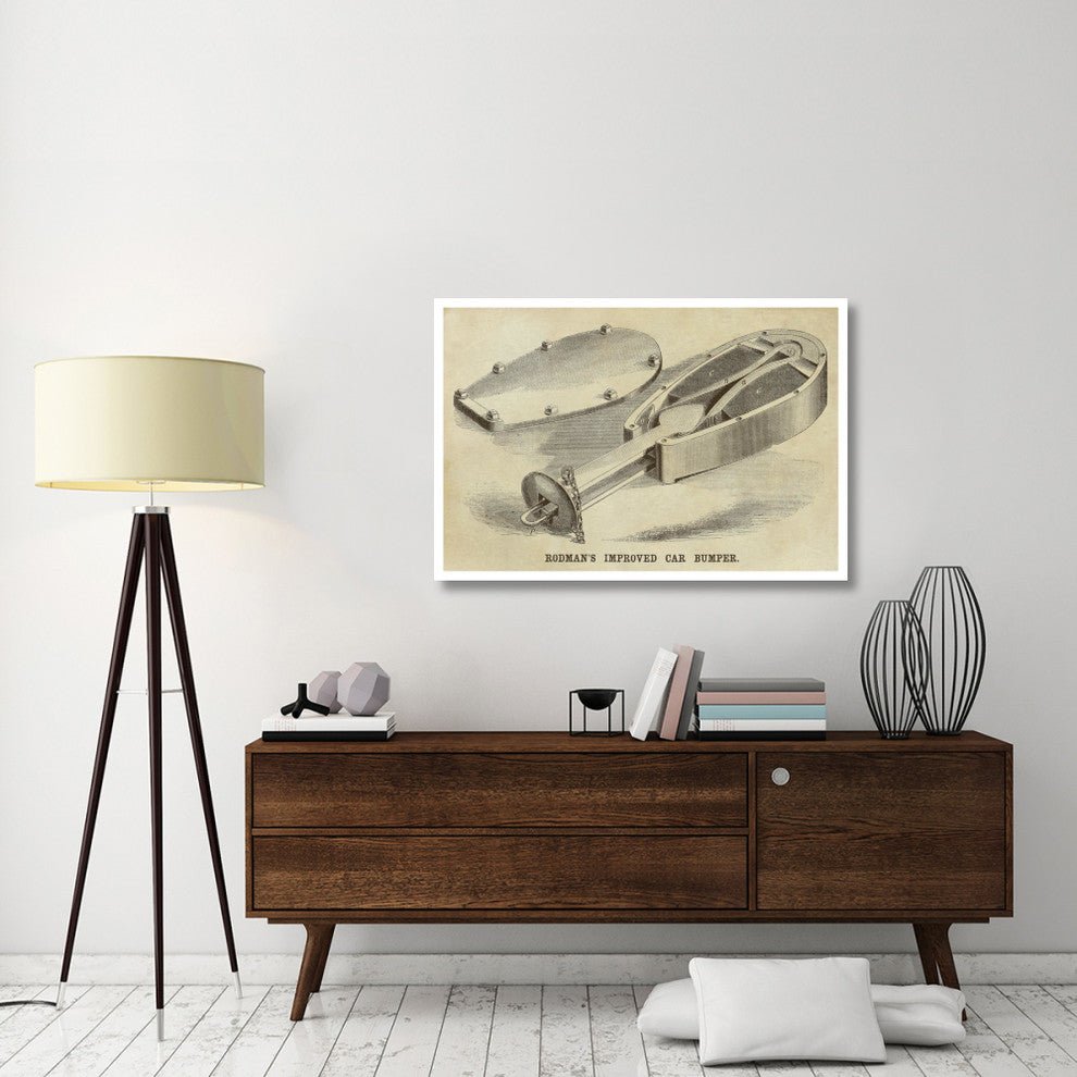 "Rodman's Improved Car Bumper" Digital Paper Print by Inventions, 46"x31"
