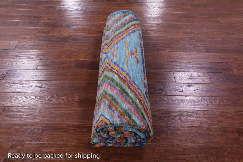 8' 1" X 10' 0" Hand Knotted Moroccan Wool Rug - Q15415