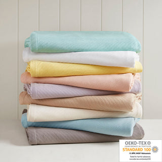 Madison Park Liquid Cotton Liquid Cotton Blanket, Lilac