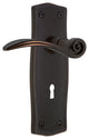 Prairie Plate With Keyhole Swan Lever, Timeless Bronze, Privacy, Non-Handed