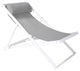 Wave Outdoor Patio Aluminum Deck Chair, White Powder Coated