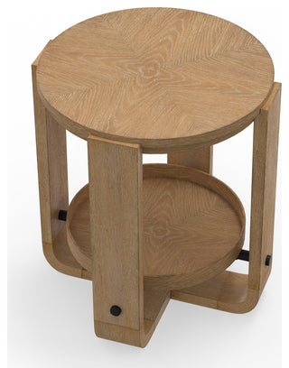 Round End Table With Shelf