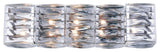 Cuvette Collection 5-Light Chrome Finish Wall Sconce, Vanity