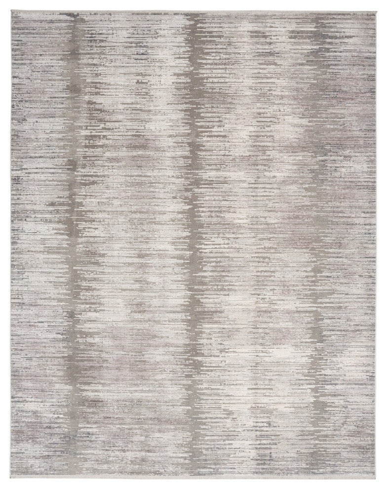 Nourison Abstract Hues 8'6" x 11'4" Grey White Modern Indoor Area Rug