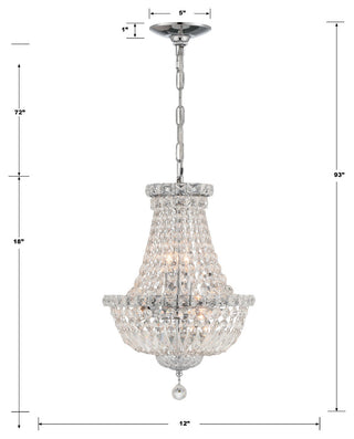 Roslyn 5-Light Polished Chrome Mini Chandelier