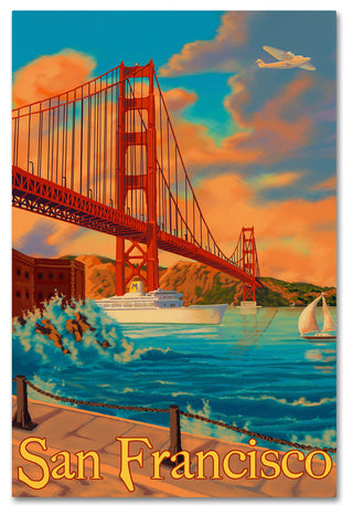 Lantern Press 'Bridge' Canvas Art, 16" x 24"