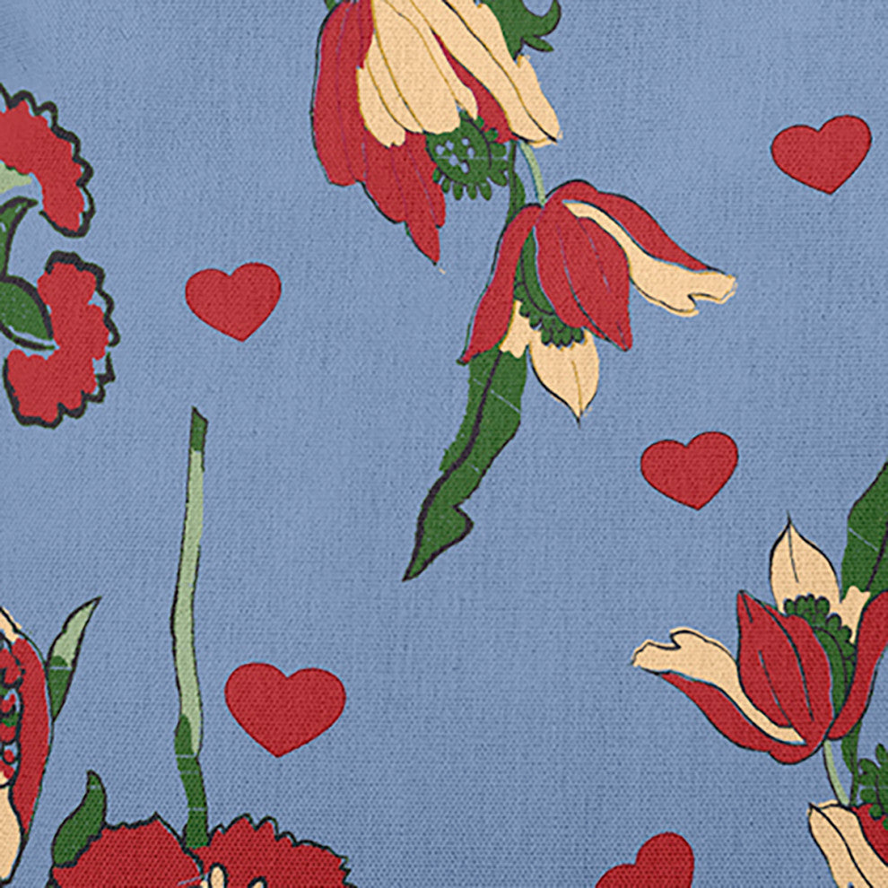 Love In The Garden Decorative Throw Pillow, Cornflower, 18"x18"