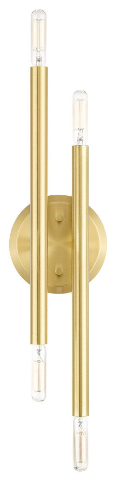 Satin Brass Mid Century Modern Sconce
