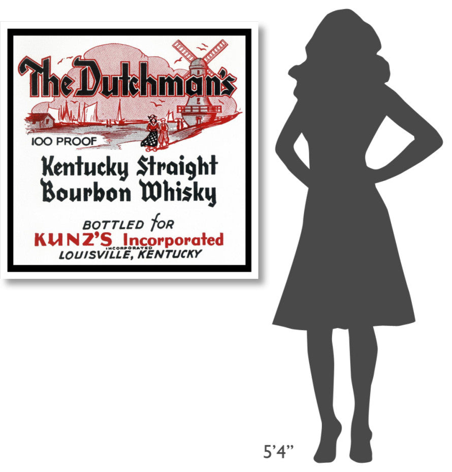 "The Dutchman's Kentucky Straight Bourbon Whiskey" Paper Art, 38"x38"