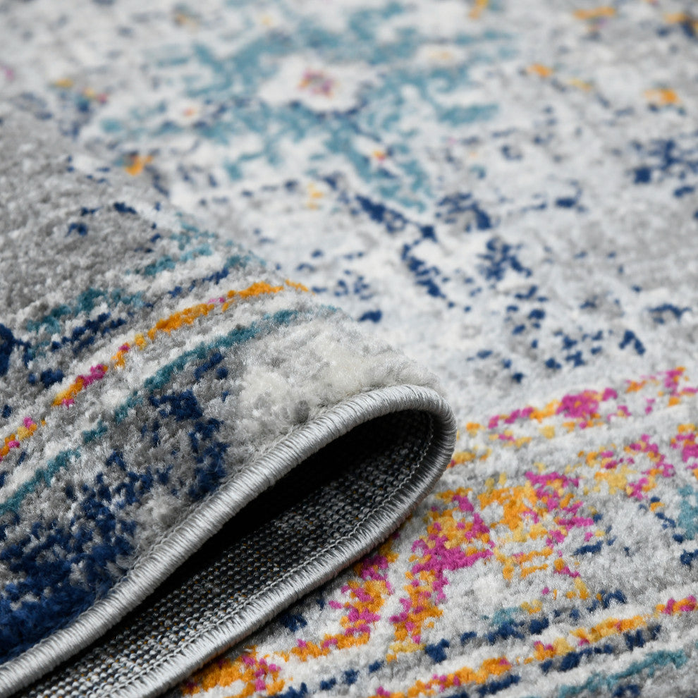 Montana Myro Area Rug, Blue, 3'3" x 5', Geometric
