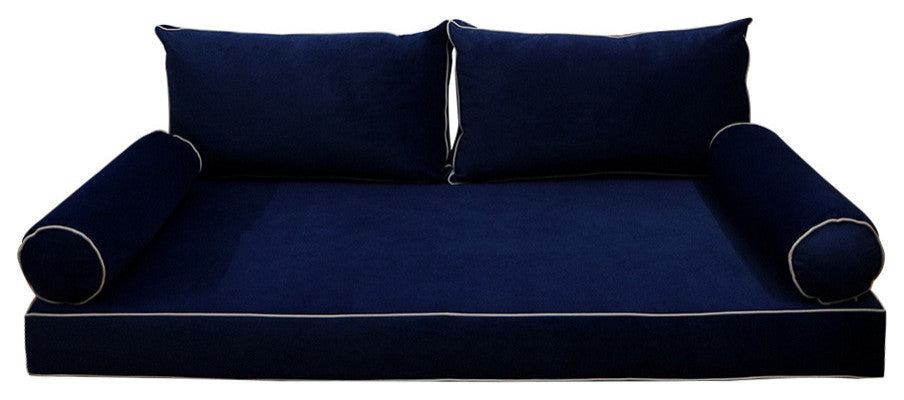 STYLE V2 TwinXL Velvet Contrast Indoor Daybed Mattress Pillow |COVER ONLY| AD373