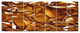 3D Gold Crystal Background, Abstract Canvas Wall Art, 83"x32", 7 Panels