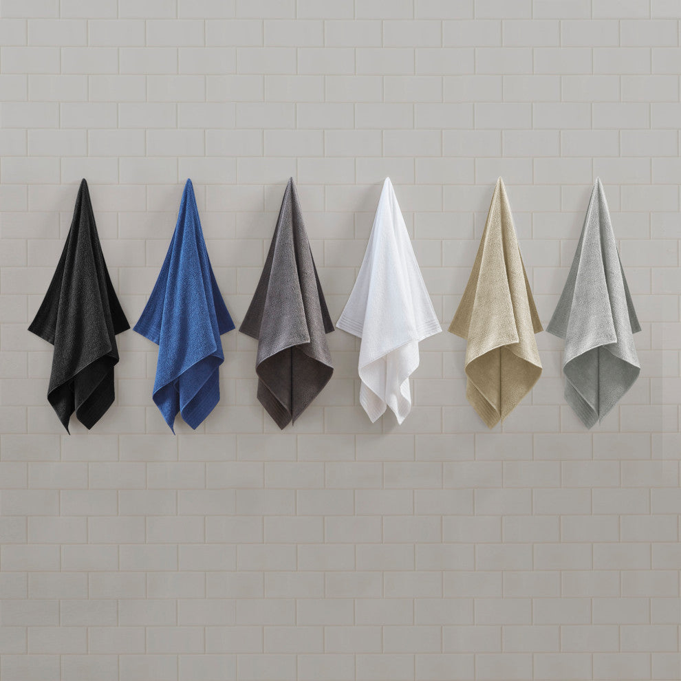 510 Design Big Bundle Cotton Quick Dry Antimicrobial 12-Piece Towel Set, Grey