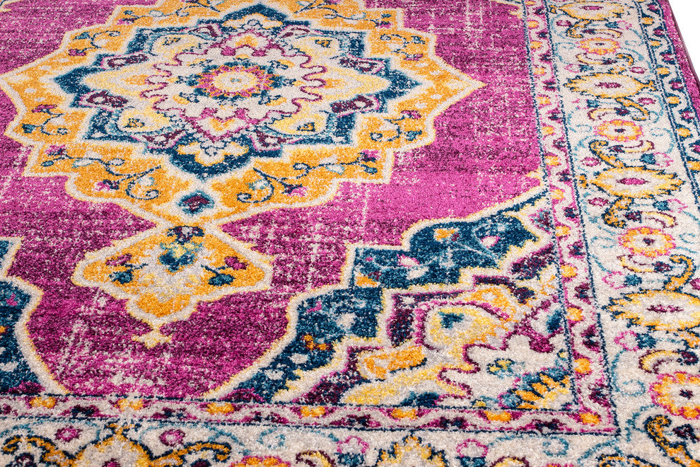 Teresa Classic Medallion Rug - Pink - 7' 10" X 9' 10"