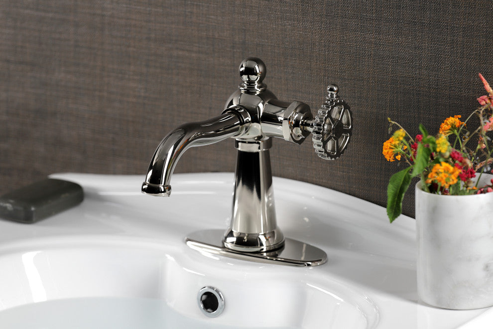 Kingston Brass KSD3546CG Single-Handle Bathroom Faucet, Push Pop-Up