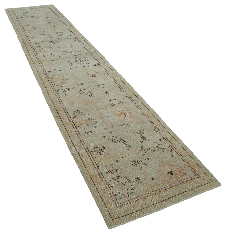 Rug N Carpet - Handwoven Oriental 2' 7" x 11' 11" Runner Oushak Area Rug