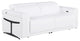 Augusto Top Grain Power Reclining Italian Leather Sofa, White