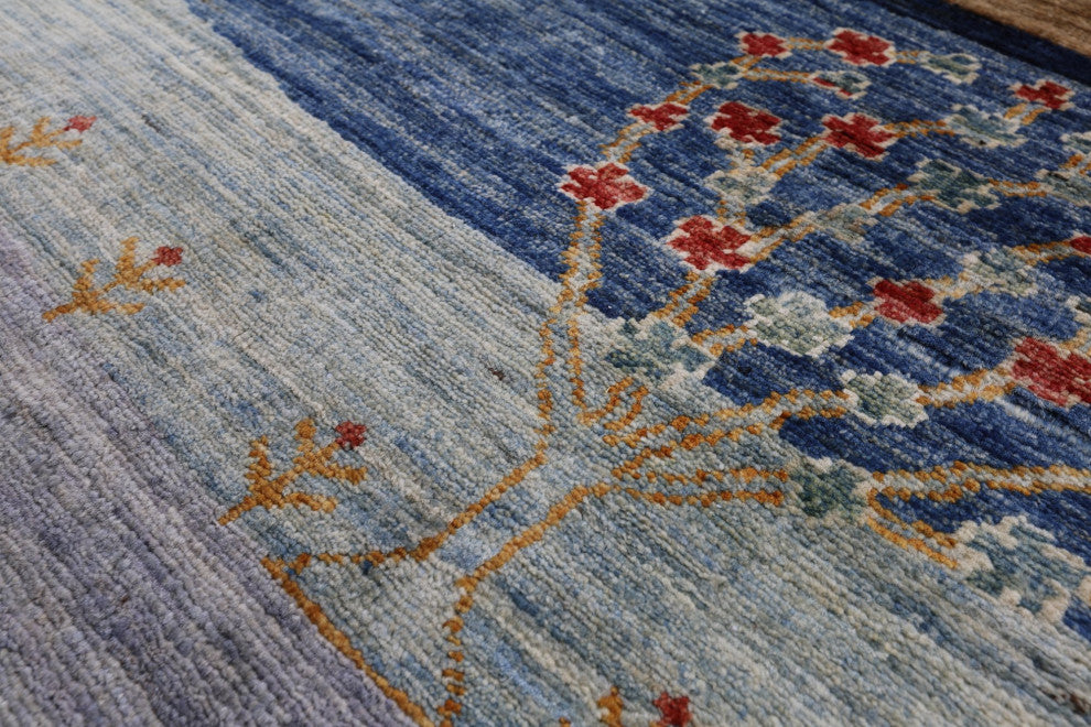 2' 7" X 11' 11" Runner Hand-Knotted Persian Gabbeh Tribal Rug Q7951