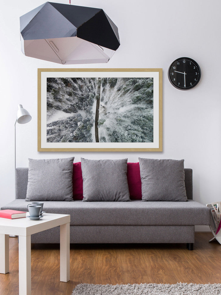 "Amid The Cold" Framed Print by Karolis Janulis