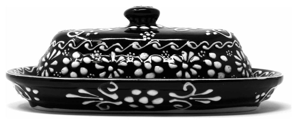 Encantada Handmade Butter Dish, Ink