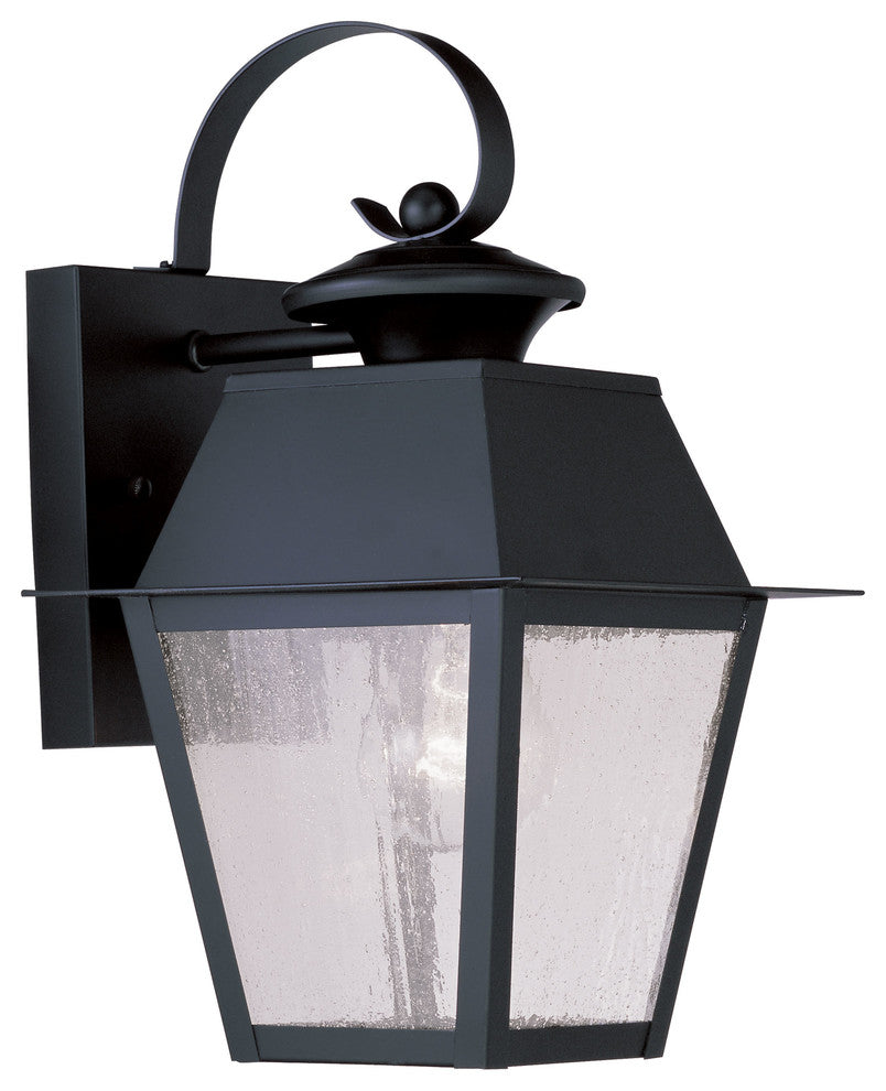 Mansfield Outdoor Wall Lantern, Black