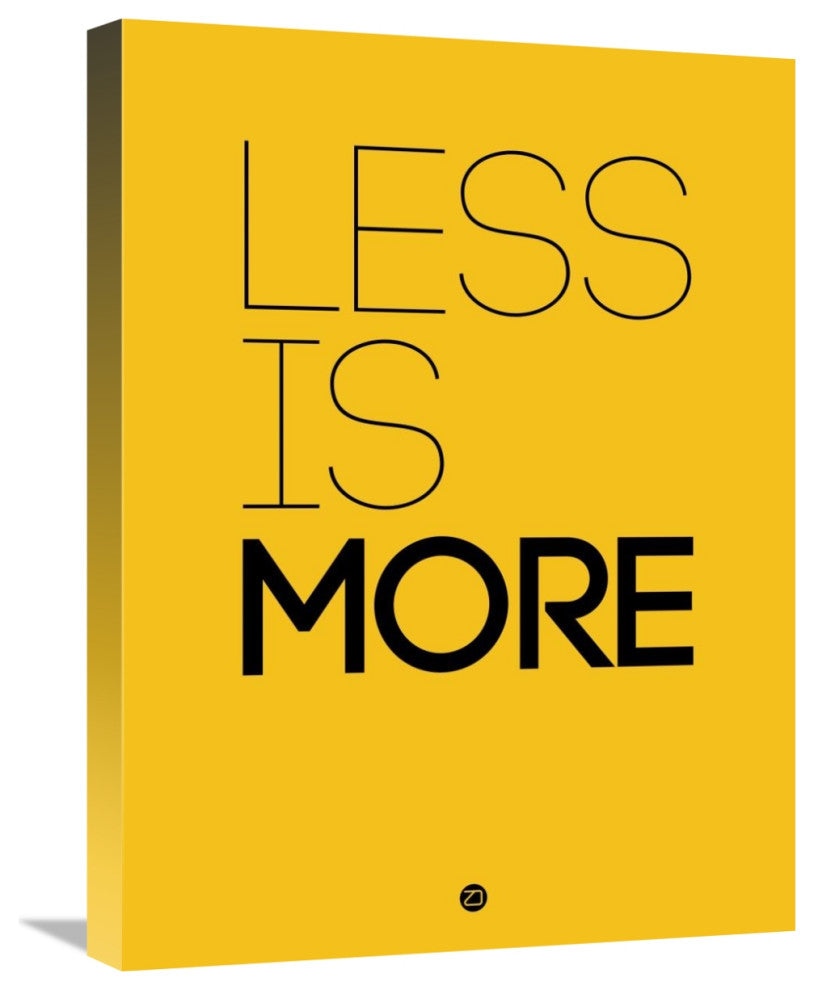 "Less Is More Poster Yellow" Fine Art Print