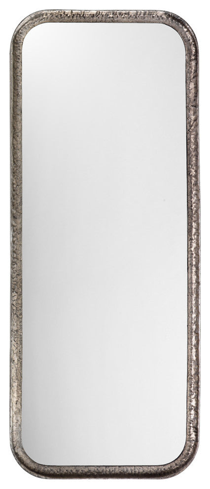 Capital Iron Rectangle Mirror, Silver Leaf Metal
