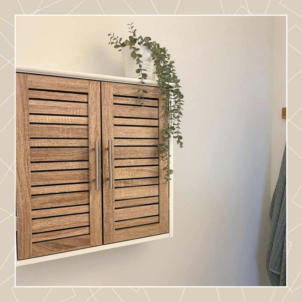 Wall-Mounted Bathroom Cabinet, Compact Storage Organizer for Toiletries, Stockholm