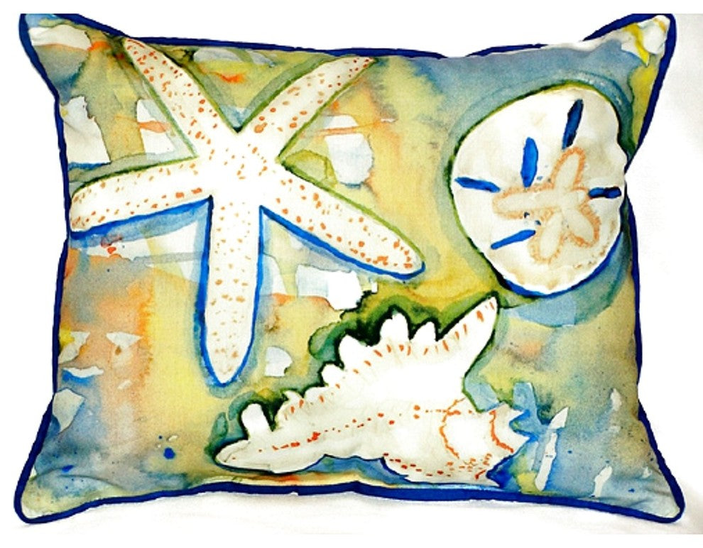 Beach Treasures Extra Large Zippered Pillow 20x24