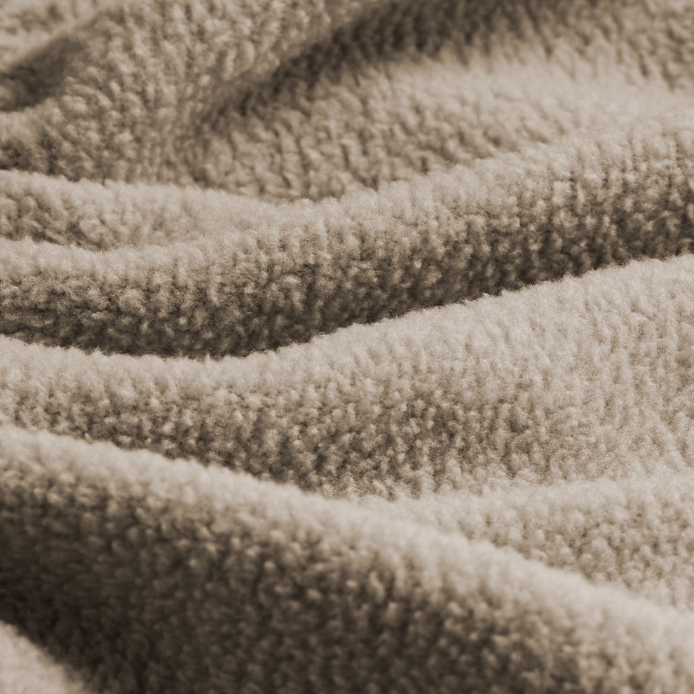 Bare Home Polar Fleece Sheet Set, Taupe, Twin Xl
