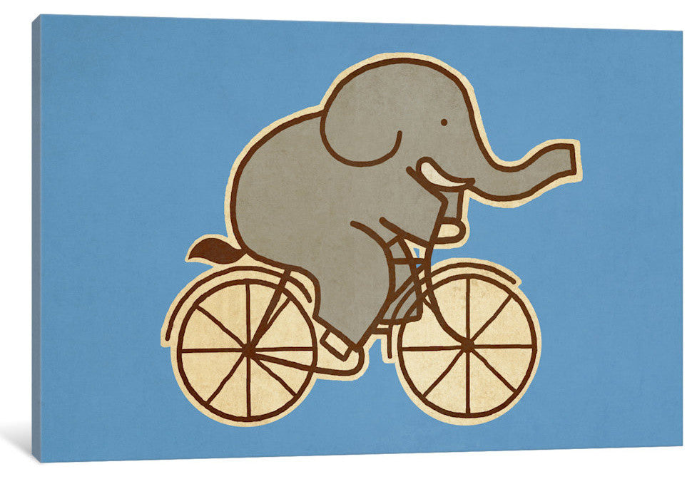 "Elephant Cycle Landscape #2" by Terry Fan, 18x12x1.5