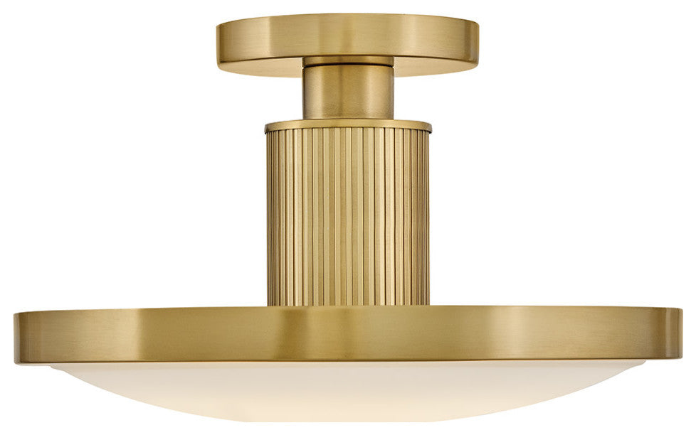 Hinkley Kieran Medium Semi-Flush Mount, Lacquered Brass