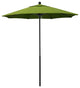 7.5'  Black Push Lift Fiberglass Umbrella, Sunbrella, Macaw