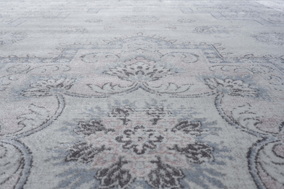 Sonoma Calanthe Gray, Blush, Blue, Ivory Viscose Area Rug