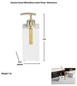 Houston Street White/Brass 3 Piece Bathroom Accessory Set