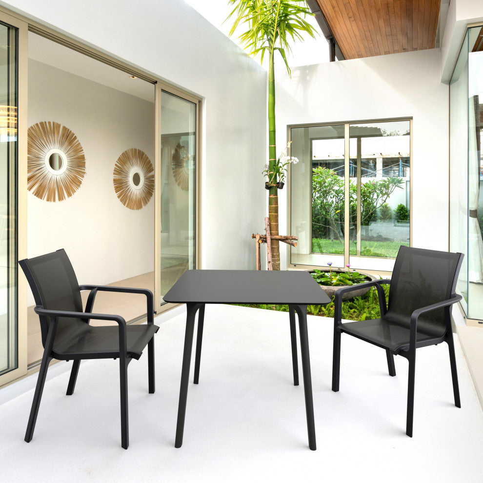 Maya Square Table 31 inch Black