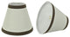 32043-2 Small Hardback Empire Chandelier Clip On Lamp Shade Off White 3"x6"x5"