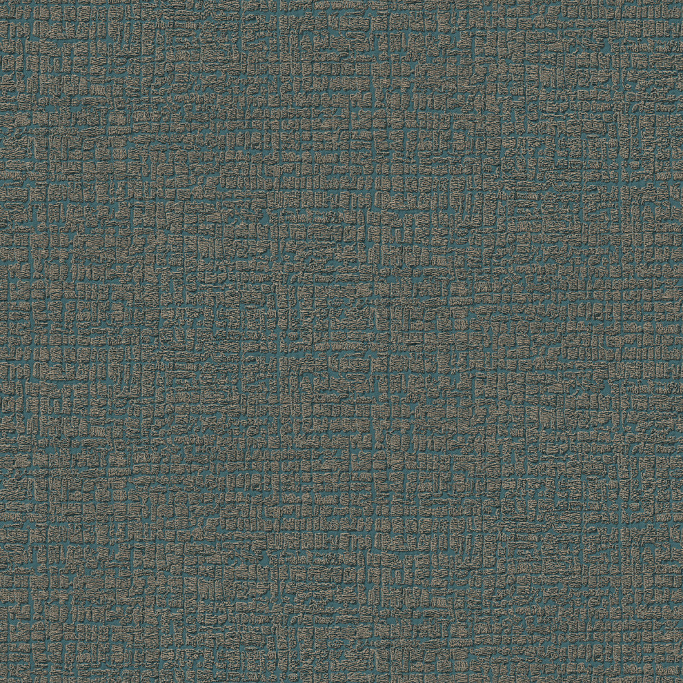 Modern Textured Wallpaper, Mat Pattern, DE120106, Brown Petrol, 1 Roll