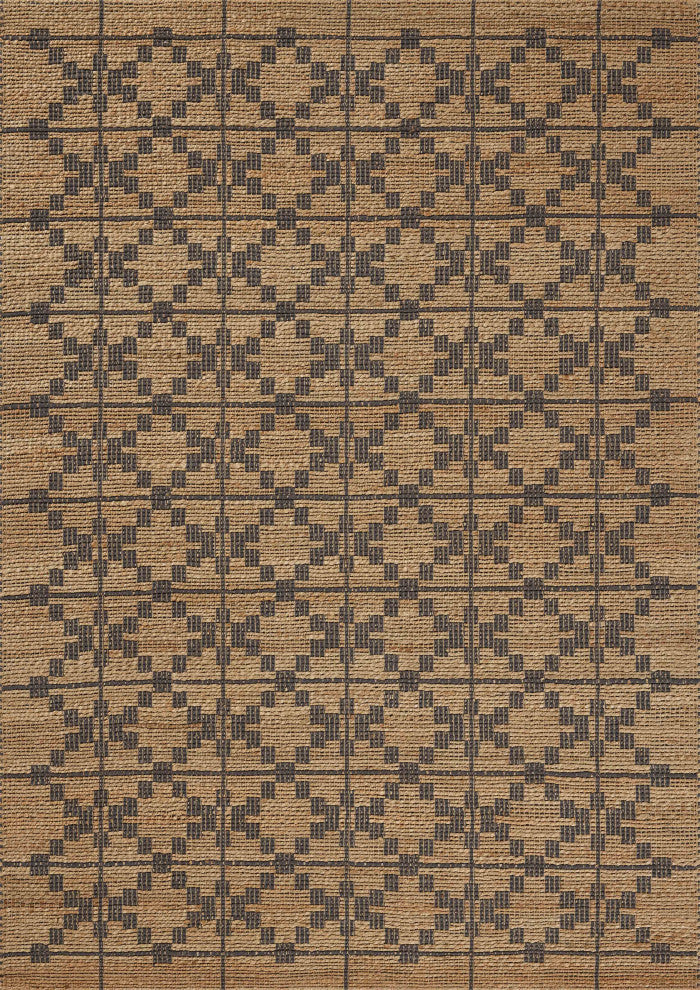 Chris Loves Julia x Loloi Judy Natural / Graphite 18" x 18" Sample Rug