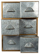 Galvanized Metal Wall Planter, 11.5"x16", Industrial Silver