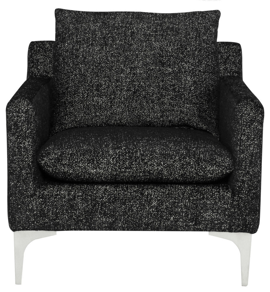 Anders Salt & Pepper Fabric Single Seat Sofa, HGSC844
